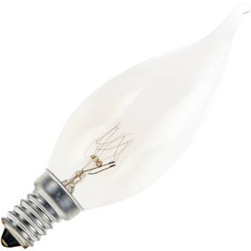 Bombilla | Empalme pequeño E14 | Punta de lámpara de vela | Transparente | 35mm | 25W