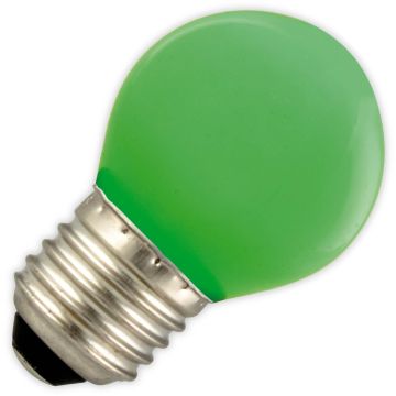 Calex | Bombilla LED | Empalme grande E27 | Bombilla esférica | Verde | 45mm | 1W