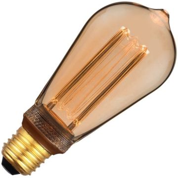 SPL | LED lamp | Grote fitting E27 | Edison lamp | Goud | 64mm | 3
