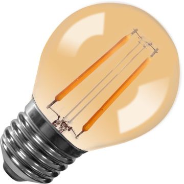 Lighto | Bombilla LED | Empalme grande E27 | Lámpara de bola | Oro | 45mm | 1W