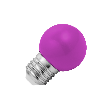 Lighto | Bombilla LED | Empalme grande E27 | Bombilla esférica | Púrpura | 45mm | 1W