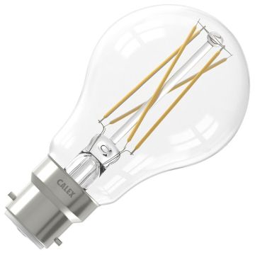 Calex | Filamento LED | Cierre bayoneta B22d | Lámpara estándar | Transparente | 60mm | 7W