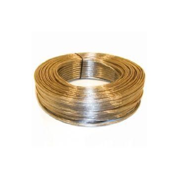 Cable transparente-plateado plano 2x0,75 mm por metro