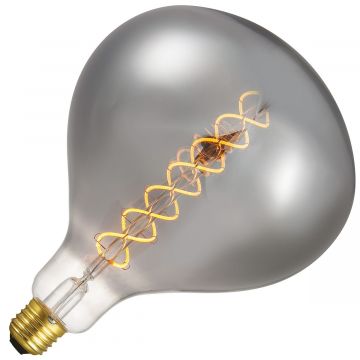 Lighto | LED filament | Grote fitting E27 | Superluxlamp | Zwart | 160mm | 6W