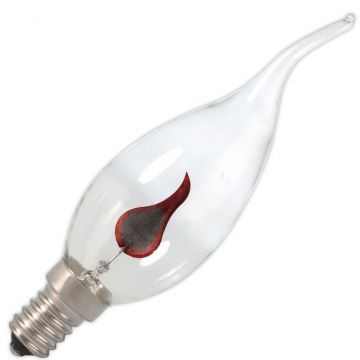 Calex | Gloeilamp Kaarslamp tip met vlam | Kleine fitting E14 | 3W